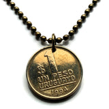1994 Uruguay 1 Peso coin pendant Jose Gervasio Artigas Montevideo Salto Ciudad de la Costa Paysandú Las Piedras Rivera Maldonado n003937