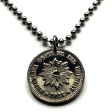 1924 Uruguay 2 Centesimos coin pendant necklace jewelry Sol de Mayo Montevideo Salto Artigas Charrúa Villa del Cerro Punta del Este Ciudad de la Costa Paysandú Las Piedras Casabó Rioplatense Maldonado Melo n000985