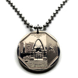 2016 Peru 1 Sol coin pendant Arco Parabólico Monumento Héroes Tacna Paseo Cívico Guerra del Pacífico Miguel Grau Francisco Bolognesi n003958