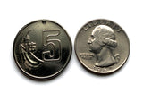 1980 Uruguay 5 Pesos coin pendant bandera Uruguaya Sol de Mayo Montevideo Artigas Rioplatense Maldonado Colonia Rivera Melo Mercedes Minas Pando cocoliche Fortaleza Rocha Lunfardo Gaucho Salto Charrúa Punta del Este Paysandú Piriápolis n003216
