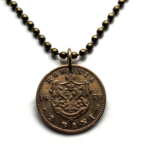 1867 Rumänien 10 Bani Münzanhänger Rumänischer Löwe Bukarest Iași Brașov Sibiu Galați Ploiești Dobruja Oradea Schloss Bran Alba Balkan n001609