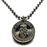 1913 Bulgaria 20 Stotinki coin pendant Bulgarian lion Sofia Plovdiv Pleven Sliven Dobrich Shumen Lyulin South Slavic Balkans Bulgars n000775