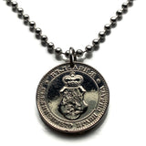 1913 Bulgaria 20 Stotinki coin pendant Bulgarian lion Sofia Plovdiv Pleven Sliven Dobrich Shumen Lyulin South Slavic Balkans Bulgars n000775