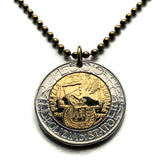 1997 Italy 500 Lire coin pendant Polizia Stradale highway patrol traffic police Centaur Rome Milan Florence Venice Palermo Napoli n000813