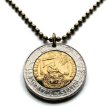 1997 Italy 500 Lire coin pendant Polizia Stradale highway patrol traffic police Centaur Rome Milan Florence Venice Palermo Napoli n000813