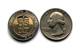 Israel 10 Sheqalim coin pendant Jewish date palm tree Jerusalem Tel Aviv menorah Haifa Rishon LeZion Palestine Petah Tikva Ashdod Judea Star of David Netanya Beersheba Hasmonaean Ashkenazi Torah Rosh Hashanah Hebrew Bar-Kochba Safed Nazareth n001456