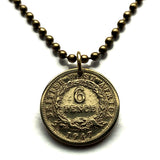 1947 Britisch-Westafrika 6 Pence Nigeria Ghana Gambia Sierra Leone Münzanhänger Freetown Abuja Accra Lagos Banjul Kumasi Tamale Serekunda Brikama Kano Ibadan Benin City Cape Coast Hausa n002809