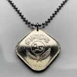 1982 Iraq 500 Fils coin pendant date palm tree Baghdad Mosul Basra Erbil Kirkuk Eyraca Arabica Middle East Tigris Euphrates Mesopotamia Sumerian Akkadian Empire Assyrian Kurdish Uruk Warka Sawad n002825