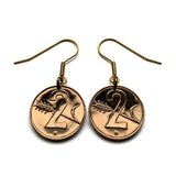 Switzerland Helvetia 2 Rappen coin earrings Swiss cross Zurich Bern Geneva Basel Lausanne Winterthur Lucerne St. Gallen Lugano Biel Bienne Thun Bellinzona Köniz La Chaux-de-Fonds Fribourg Lauterbrunnen Vernier Chur Uster Vaud Aargau Ticino e000578