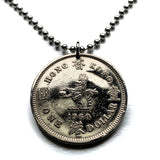 1998 Britisches Vereinigtes Königreich, Hongkong, China, 50-Cent-Münzenanhänger, Bauhinia-Orchideenblütenblüte, florales Sham Shui Po Yau Tsim Mong Kwai Tsing Tai Po Sha Tin n000043