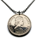 1998 Britisches Vereinigtes Königreich, Hongkong, China, 50-Cent-Münzenanhänger, Bauhinia-Orchideenblütenblüte, florales Sham Shui Po Yau Tsim Mong Kwai Tsing Tai Po Sha Tin n000043