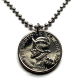 2001 Panama 1/4 Balboa coin pendant armored helmet Vasco Núñez de Balboa Vista Alegre Santiago Veraguas Colón Casco Viejo Coronado n003956