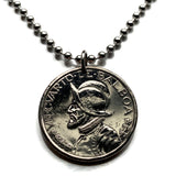 2001 Panama 1/4 Balboa coin pendant armored helmet Vasco Núñez de Balboa Vista Alegre Santiago Veraguas Colón Casco Viejo Coronado n003956