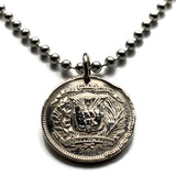 1967 República Dominicana Dominican Republic 10 Centavos coin pendant escudo Dominicano Indian woman Santo Domingo Santiago Quisqueya La Vega San Cristóbal Punta Cana Puerto Plata Zona Colonial Duarte Cap Cana Isla Saona Baní La Romana Boca Chica n000931