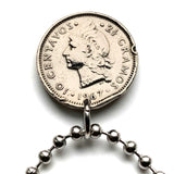 1967 República Dominicana Dominican Republic 10 Centavos coin pendant escudo Dominicano Indian woman Santo Domingo Santiago Quisqueya La Vega San Cristóbal Punta Cana Puerto Plata Zona Colonial Duarte Cap Cana Isla Saona Baní La Romana Boca Chica n000931