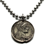 1952 Colombia 1 Centavo coin pendant Colombian lady Bogota Cali Pereira Caldas Soacha Soledad Ibagué Leticia Pasto cumbia parcero n000907