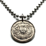 1967 República Dominicana Dominican Republic 10 Centavos coin pendant escudo Dominicano Indian woman Santo Domingo Santiago Quisqueya La Vega San Cristóbal Punta Cana Puerto Plata Zona Colonial Duarte Cap Cana Isla Saona Baní La Romana Boca Chica n000931
