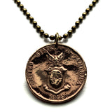 1944 USA Philippines 1 Centavo coin pendant necklace World War 2 era eskudo Pilipinas eagle Filipino Pinoy Manila Quezon Davao Bohol Cebu Rizal Palawan Zamboanga Antipolo Pasig Luzon Visayas Panay Mindanao Tagalog Cebuano Bisaya Hiligaynon Cavite n000419