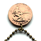 1944 USA Philippines 1 Centavo coin pendant necklace World War 2 era eskudo Pilipinas eagle Filipino Pinoy Manila Quezon Davao Bohol Cebu Rizal Palawan Zamboanga Antipolo Pasig Luzon Visayas Panay Mindanao Tagalog Cebuano Bisaya Hiligaynon Cavite n000419