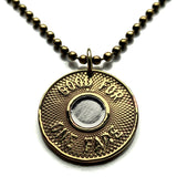 USA 1986-1989 New York City Subway Train token coin pendant Manhattan Brooklyn Queens Bronx NYC Times Square Fifth Avenue 42nd street Central Park Madison Ave Rockefeller Center Wall Street n003204