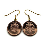 Guyana 5 Dollars coin earrings jaguars Cacique's Crown Georgetown British Guiana Anna Regina East Indian Berbice Sheriff Street e000694