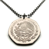 1976 Mexico 10 Pesos coin pendant Mexican eagle Cancun Tijuana Veracruz Toluca Chiapas Pachuca Morelia Durango Guadalajara n002008