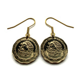 1993 Mexico 50 Centavos coin earrings fashion jewelry Mexican eagle Ecatepec Guadalajara Puebla Juárez Tijuana León Monterrey Zapopan Culiacán Chihuahua Veracruz Toluca Chiapas Pachuca Morelia Durango Hidalgo e000137