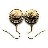 1993 Mexico 50 Centavos coin earrings fashion jewelry Mexican eagle Ecatepec Guadalajara Puebla Juárez Tijuana León Monterrey Zapopan Culiacán Chihuahua Veracruz Toluca Chiapas Pachuca Morelia Durango Hidalgo e000137