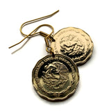1993 Mexico 50 Centavos coin earrings fashion jewelry Mexican eagle Ecatepec Guadalajara Puebla Juárez Tijuana León Monterrey Zapopan Culiacán Chihuahua Veracruz Toluca Chiapas Pachuca Morelia Durango Hidalgo e000137