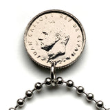 1992 España Spain 10 Pesetas coin pendant Castile Leon Aragon Navarre Granada Spanish crown Sevilla Malaga Granada Cataluña Basque n003949