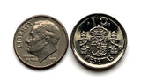 1992 España Spain 10 Pesetas coin pendant Castile Leon Aragon Navarre Granada Spanish crown Sevilla Malaga Granada Cataluña Basque n003949