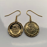 1993 Mexico 50 Centavos coin earrings fashion jewelry Mexican eagle Ecatepec Guadalajara Puebla Juárez Tijuana León Monterrey Zapopan Culiacán Chihuahua Veracruz Toluca Chiapas Pachuca Morelia Durango Hidalgo e000137