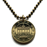 2002 Germany Deutschland 10 Euro Cent coin pendant necklace jewelry Brandenburg Gate Mitte Berlin Wall Pariser Platz Unter den Linden Ebertstraße Friedrichshain Kreuzberg Potsdamer Stadtschloss Lustgarten n003121