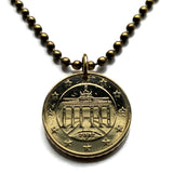 2002 Germany Deutschland 10 Euro Cent coin pendant necklace jewelry Brandenburg Gate Mitte Berlin Wall Pariser Platz Unter den Linden Ebertstraße Friedrichshain Kreuzberg Potsdamer Stadtschloss Lustgarten n003121