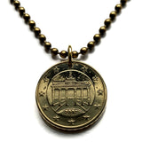 2002 Germany Deutschland 10 Euro Cent coin pendant necklace jewelry Brandenburg Gate Mitte Berlin Wall Pariser Platz Unter den Linden Ebertstraße Friedrichshain Kreuzberg Potsdamer Stadtschloss Lustgarten n003121