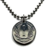 2004 East Caribbean States 1 Cent coin pendant palm tree Castries Kingstown St. George's UK British Virgin Leeward Windward Islands n003950