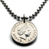 2004 East Caribbean States 1 Cent coin pendant palm tree Castries Kingstown St. George's UK British Virgin Leeward Windward Islands n003950