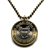 1992 Bahrain 10 Fils Münze Anhänger Bahrain Palme Manama Juffair Mina Salman Hafen Naher Osten fünf Säulen des Islam Arabisch n003080