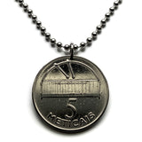 2006 Mozambique 5 Meticas coin pendant timbila Xylophone mbila Chopi people gulu dibinda ngomi mgodo Mzeno Zavala Inhambane Province n003969