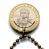 2022 Chile 100 Pesos coin pendant escudo Chileno estrella blanca condor huemul deer Santiago white star Antofogasta Rancagua Temuco n001624