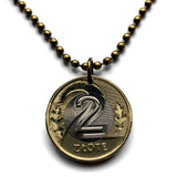 Poland Polska 2 Zlote coin pendant white Polish eagle Warsaw Kraków Poznań Wrocław Łódź Polak Polans Poles Slavs Zakopane Oświęcim Kołobrzeg Kashubians Białystok Białystok Lechitic Kashubian language Gdańsk Szczecin Bydgoszcz Lublin Katowice n001582