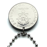 1981 Italy 100 Lire coin pendant Livorno Naval Academy Ligurian Mediterranean Sea Tuscany Fortezza Vecchia Venezia Nuova Ardenza n000675