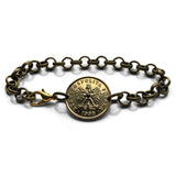 1998 Poland Polska 5 Groszy coin bracelet jewelry white Polish eagle Warsaw Kraków Łódź Wrocław Poznań Gdańsk Szczecin Bydgoszcz Lublin Polak Polonia Zakopane Oświęcim Kołobrzeg Kashubians Białystok b000086