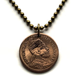 1903 Ethiopia 1/32 Birr coin pendant Lion of Judah king Menelik II Shewa Israelite Jewish tribe Rasta Solomonic dynasty Kebra Nagast n003962