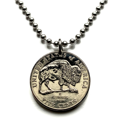 2005 USA Nickel coin pendant American bison buffalo Lewis and Clark Corps of Discovery Expedition Louisiana Purchase Camp Dubois n003987