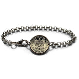 Poland Polska 20 Groszy coin bracelet jewelry white Polish eagle Warsaw Krakow Poznań Wrocław Lublin Łódź Polak Poles Katowice Tyniec Gdańsk Bydgoszcz Zamość Zakopane Oświęcim Kołobrzeg Białystokn b000081