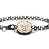 Poland Polska 20 Groszy coin bracelet jewelry white Polish eagle Warsaw Krakow Poznań Wrocław Lublin Łódź Polak Poles Katowice Tyniec Gdańsk Bydgoszcz Zamość Zakopane Oświęcim Kołobrzeg Białystokn b000081