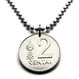 1991 Litauen 1 Centas Münzanhänger Lietuva Vytis Pferd gepanzerter Ritter Vilnius mittelalterliches litauisches Reiterschwert Vityaz Halskette n002688