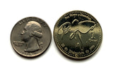 2000 Guatemala 1 Quetzal coin pendant necklace fashion jewelry Resplendent Quetzal bird Paz Firme y Duradera Mixco Villa Nueva Escuintla Huehuetenango Jutiapa Petapa Tikal Quiriguá Mayas n003227