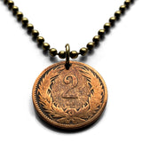 1895 Hungary Magyars 2 Filler coin pendant necklace jewelry Hungarian Holy Crown of Saint Stephen Szent Korona Budapest Debrecen Szeged Miskolc Pécs Győr Gellért Hill Nyíregyháza Jászság Fejér Hajdú-Bihar n000889